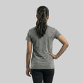 Women Typography Print Sports T-Shirt ELASTO+ Stretch Fit Breathable Gym Tee