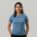 Women Solid Sports T-Shirt ELASTO+ Stretch Fit Breathable Gym Tee