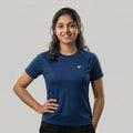 Women Solid Sports T-Shirt ELASTO+ Stretch Fit Breathable Gym Tee