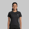 Women Solid Slim Fit Crew Neck T-Shirt ELASTO+ Stretch Fit Breathable Soft Casual Wear
