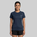Women Solid Slim Fit Crew Neck T-Shirt ELASTO+ Stretch Fit Breathable Soft Casual Wear