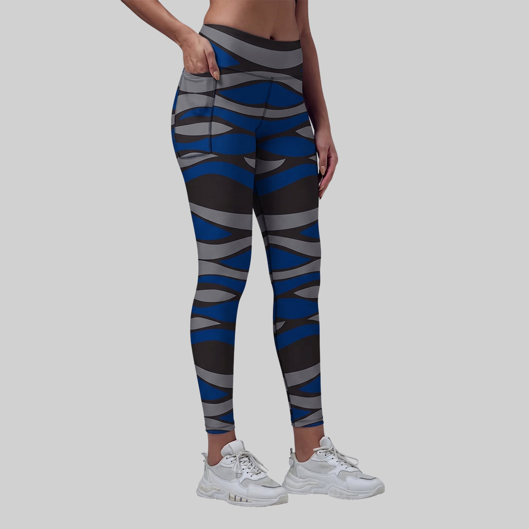 Women Printed Slim Fit Tights High Waist Stretchable Activewear Tights Gym, Yoga, Running & Daily Wear