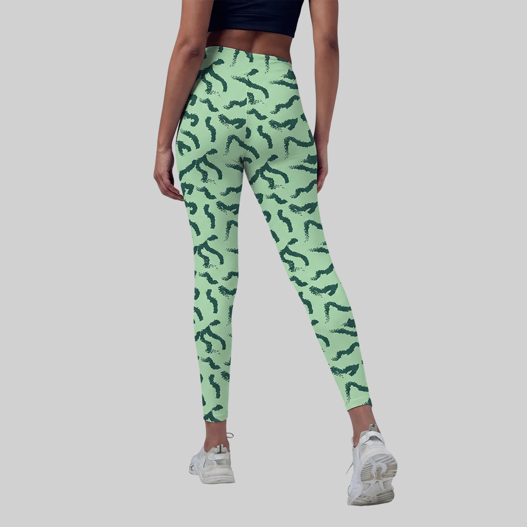 Women Printed Slim Fit Tights High Waist Stretchable Activewear Tights Gym, Yoga, Running & Daily Wear