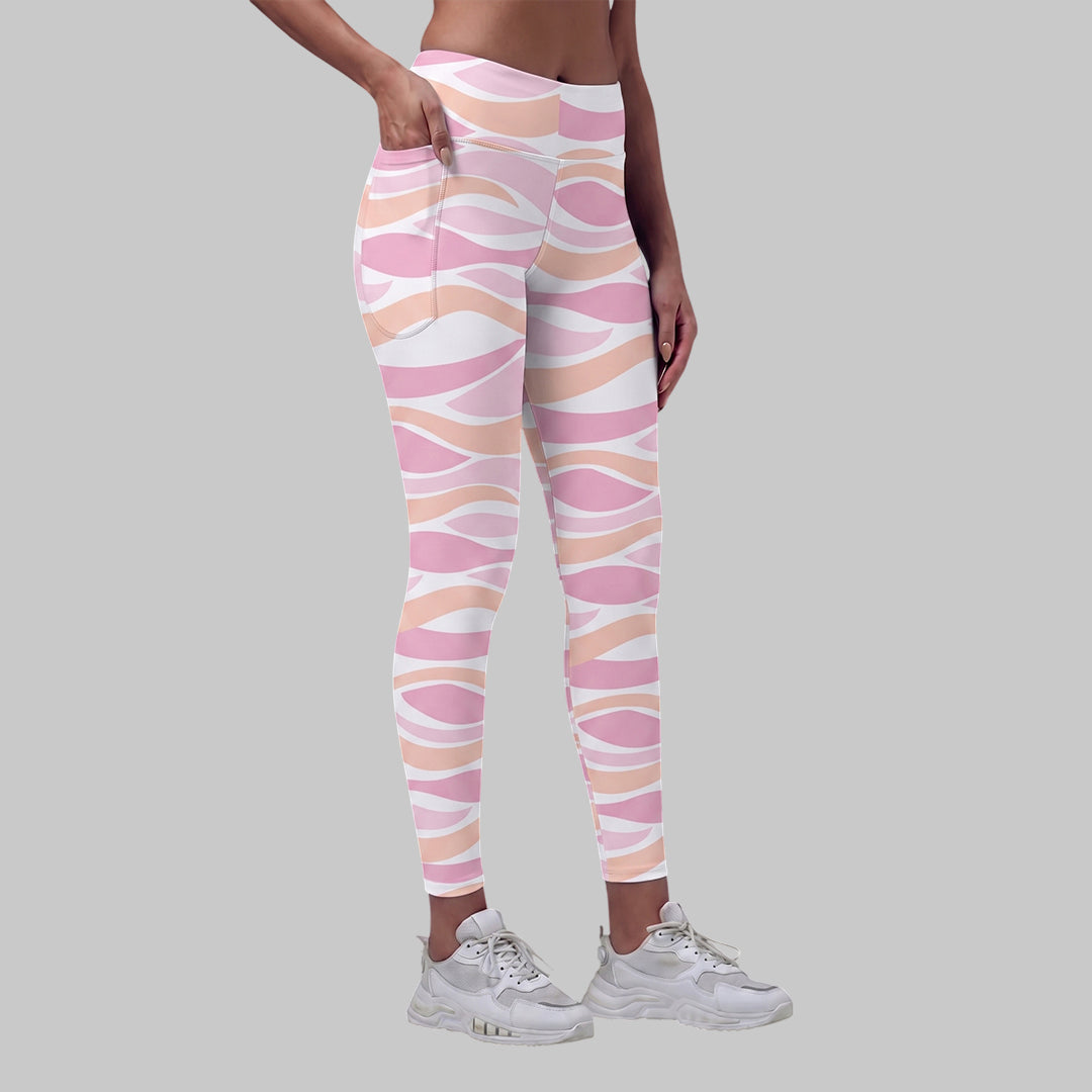 Women Printed Slim Fit Tights High Waist Stretchable Activewear Tights Gym, Yoga, Running & Daily Wear