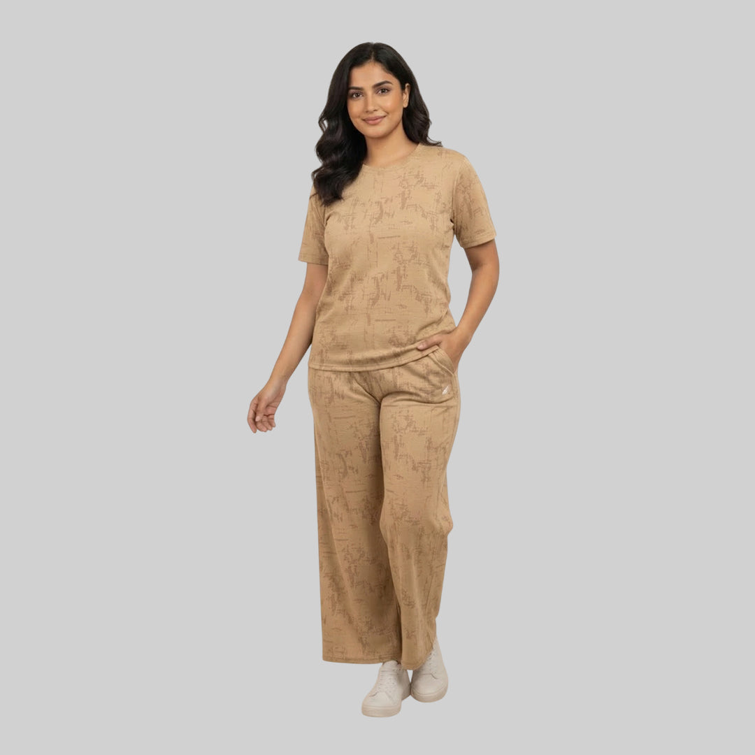 Women Relaxed Fit Sports Co-Ord Set ELASTO+ Stretch Fit Breathable Comfortable Gym Casual Wear