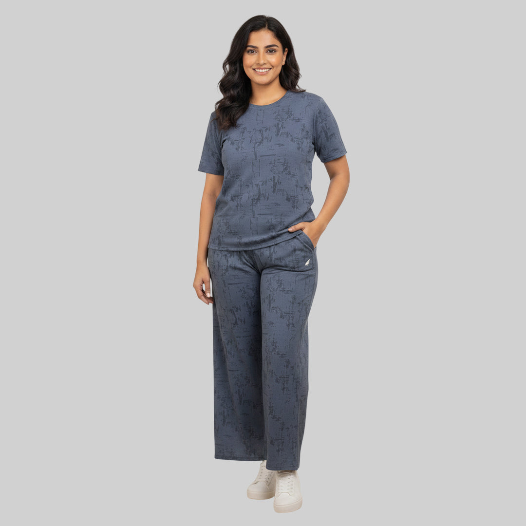 Women Relaxed Fit Sports Co-Ord Set ELASTO+ Stretch Fit Breathable Comfortable Gym Casual Wear