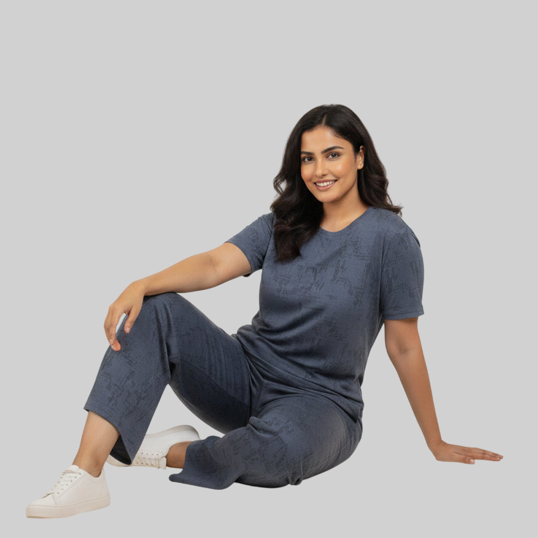 Women Relaxed Fit Sports Co-Ord Set ELASTO+ Stretch Fit Breathable Comfortable Gym Casual Wear