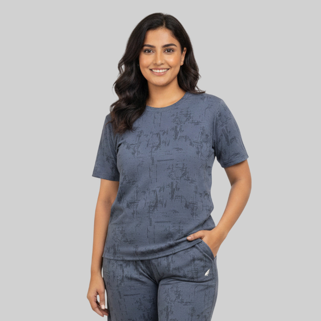 Women Relaxed Fit Sports Co-Ord Set ELASTO+ Stretch Fit Breathable Comfortable Gym Casual Wear