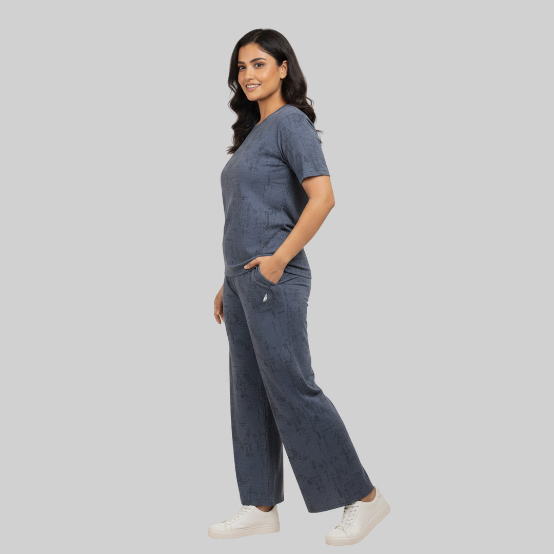 Women Relaxed Fit Sports Co-Ord Set ELASTO+ Stretch Fit Breathable Comfortable Gym Casual Wear