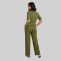 Women Cubic Melange Relaxed Fit Co-Ord Set Quick-Drying Breathable Comfortable Sports Casual Wear