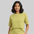 Women Cubic Melange Relaxed Fit Co-Ord Set Quick-Drying Breathable Comfortable Sports Casual Wear