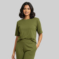 Women Cubic Melange Relaxed Fit Co-Ord Set Quick-Drying Breathable Comfortable Sports Casual Wear