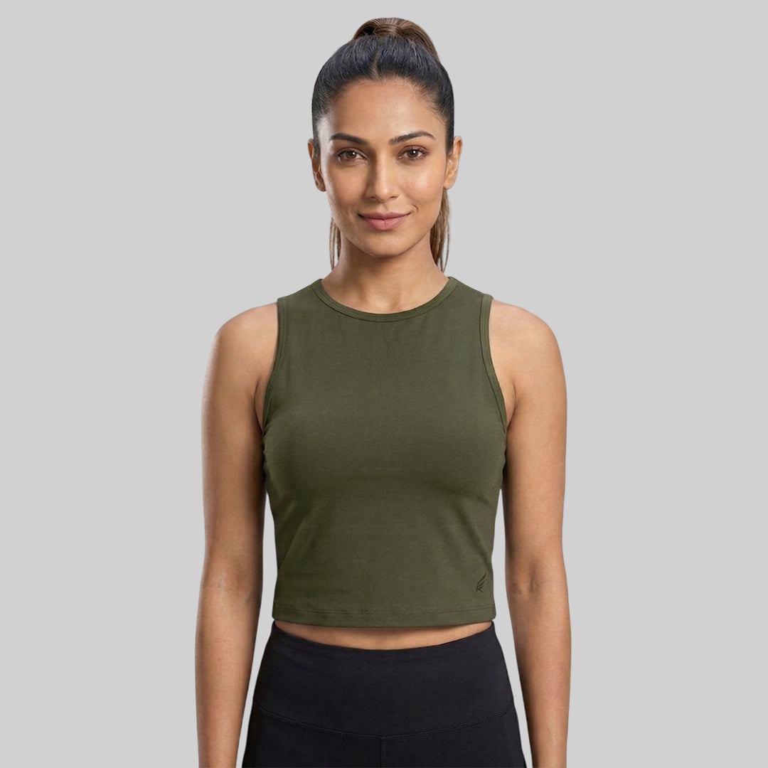 Women Solid Slim Fit High Neck Sports Bra ELASTO+ Stretch Fit Breathable Comfortable Gym Training Wear