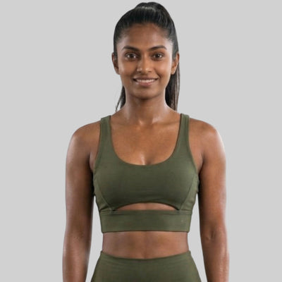 Women Slim Fit Scoop Neck Sports Bra ELASTO+ Stretch Fit Breathable Comfortable Training Gym Wear