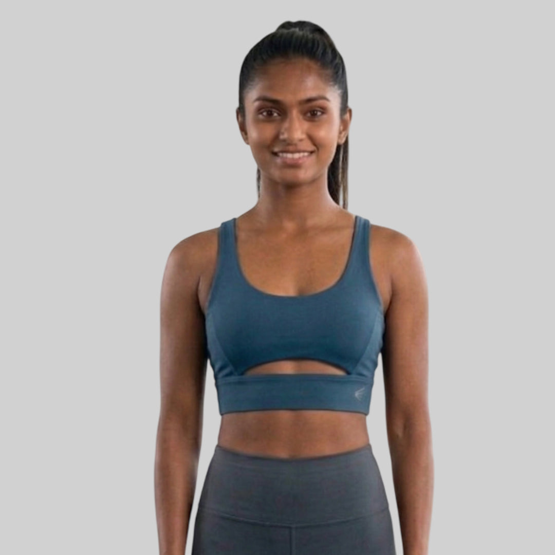 Women Slim Fit Scoop Neck Sports Bra ELASTO+ Stretch Fit Breathable Comfortable Training Gym Wear