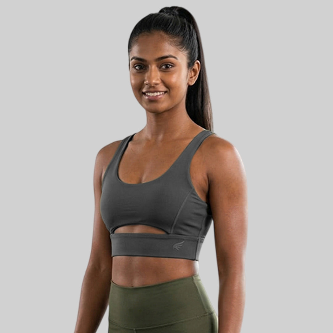 Women Slim Fit Scoop Neck Sports Bra ELASTO+ Stretch Fit Breathable Comfortable Training Gym Wear