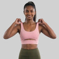Women Slim Fit Scoop Neck Sports Bra ELASTO+ Stretch Fit Breathable Comfortable Training Gym Wear
