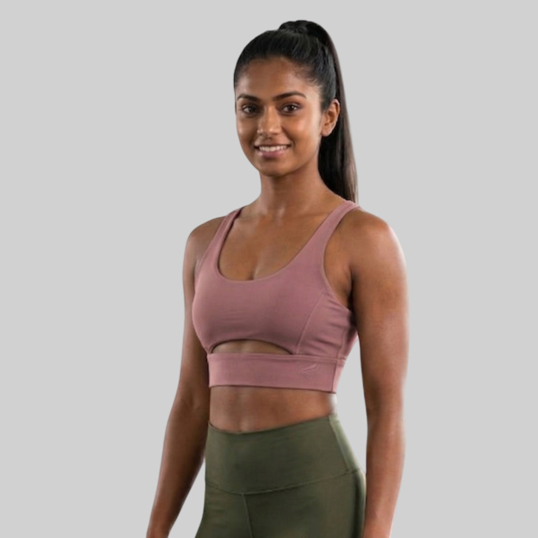 Women Slim Fit Scoop Neck Sports Bra ELASTO+ Stretch Fit Breathable Comfortable Training Gym Wear