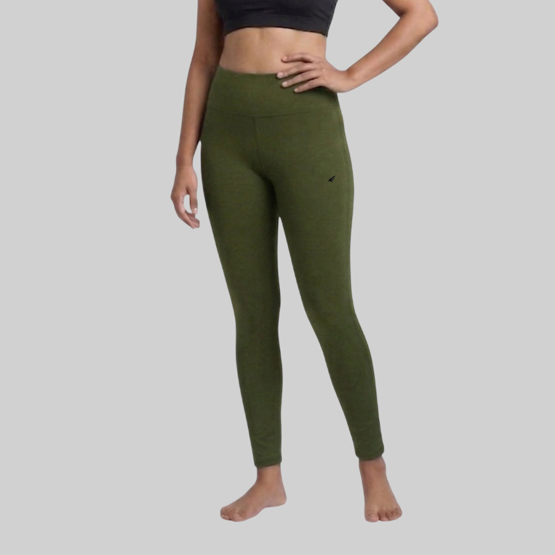 Women High Waist Slim Fit Tights ELASTO+ Stretch Fit Breathable Gym Yoga Tights