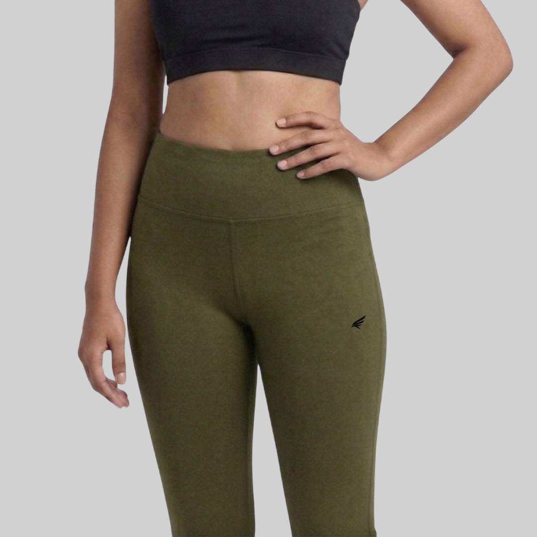Women High Waist Slim Fit Tights ELASTO+ Stretch Fit Breathable Gym Yoga Tights