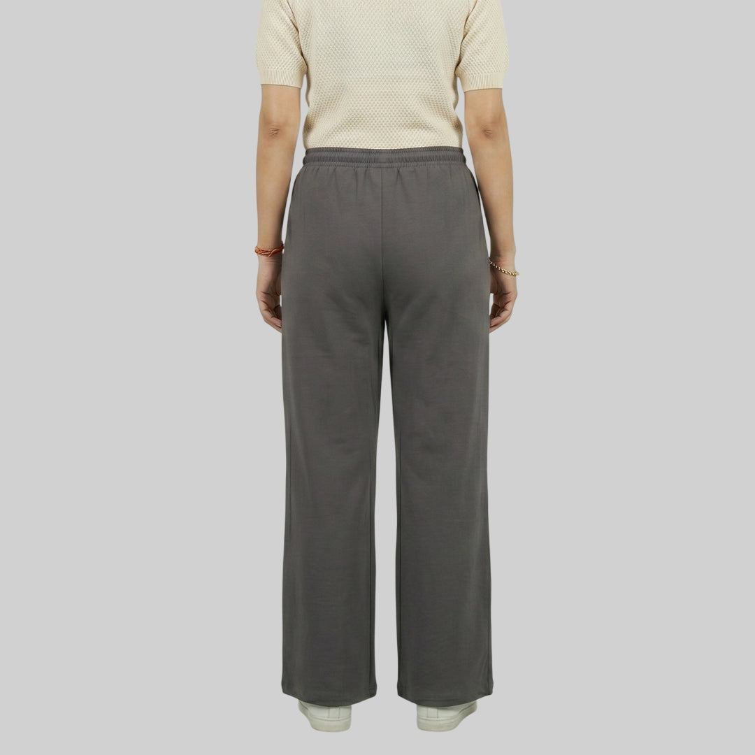 Women High Waist Palazzo Pants Straight Fit Stretch Breathable Casual Wear