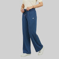 Women High Waist Palazzo Pants Straight Fit Stretch Breathable Casual Wear