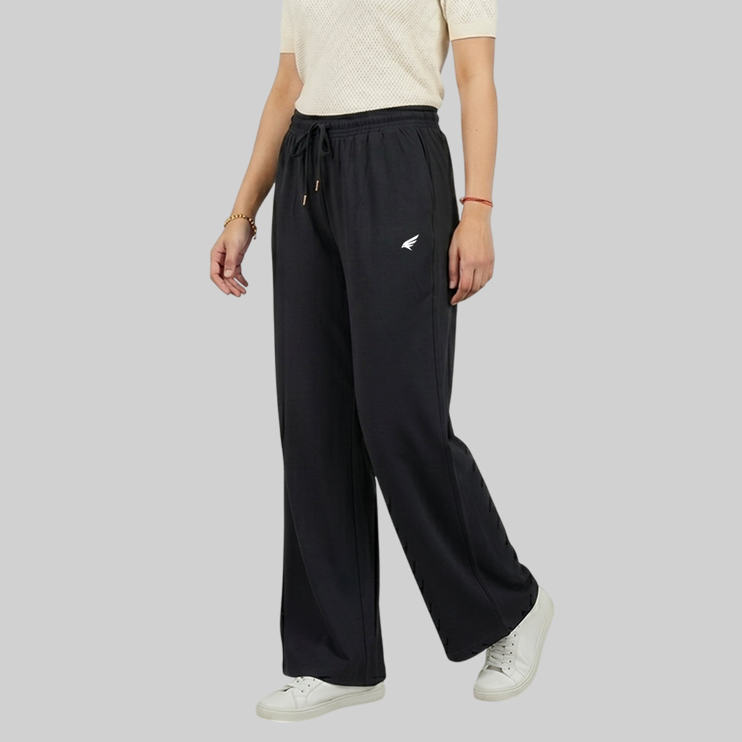 Women High Waist Palazzo Pants Straight Fit Stretch Breathable Casual Wear