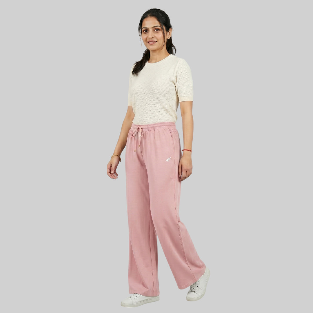 Women High Waist Palazzo Pants Straight Fit Stretch Breathable Casual Wear