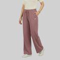 Women High Waist Palazzo Pants Straight Fit Stretch Breathable Casual Wear