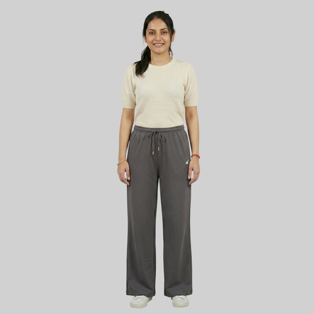 Women High Waist Palazzo Pants Straight Fit Stretch Breathable Casual Wear