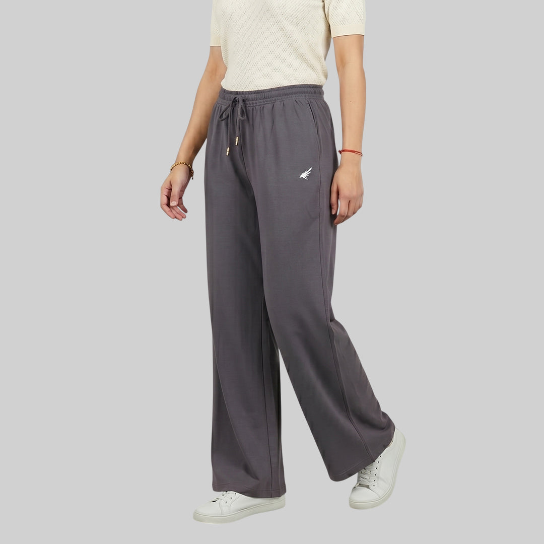 Women High Waist Palazzo Pants Straight Fit Stretch Breathable Casual Wear