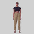 Women’s Solid Straight Fit Cargo Trackpants