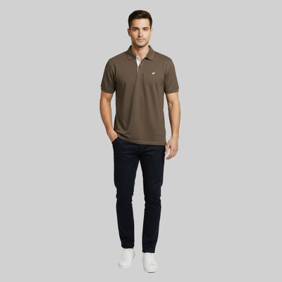 Men Premium Solid Regular Fit Polo T-shirt