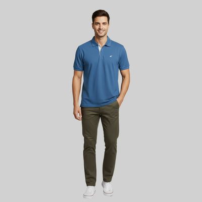 Men Premium Solid Regular Fit Polo T-shirt